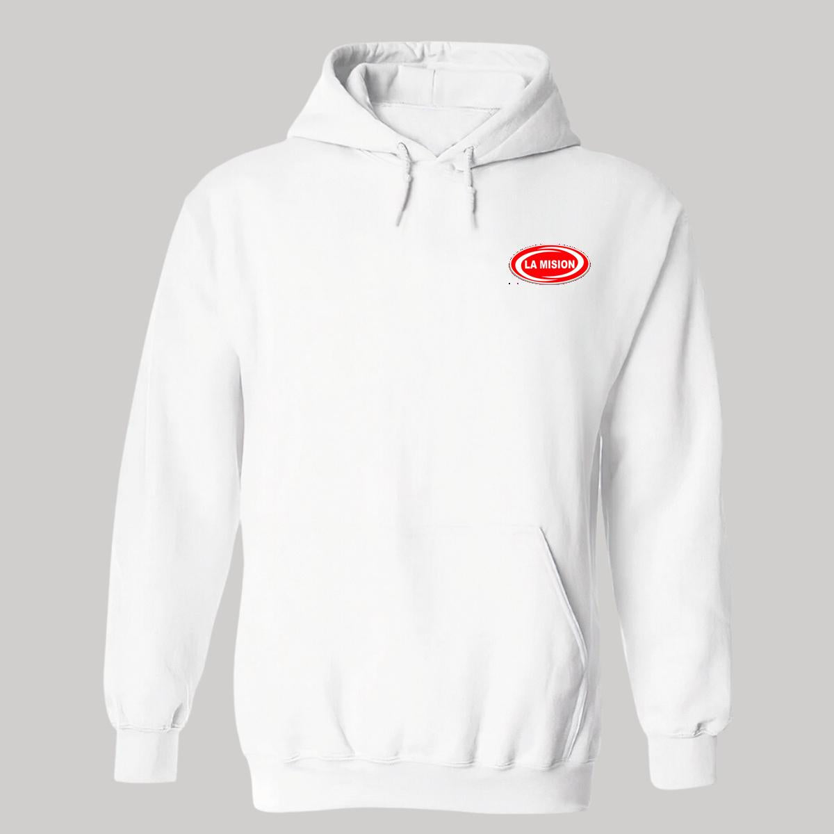 Sudadera c/Capucha Unisex Blanco Personalizable Escudo