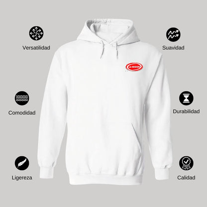 Sudadera c/Capucha Unisex Blanco Personalizable Escudo