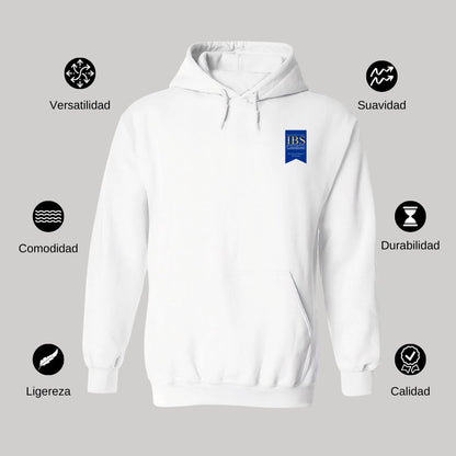Sudadera c/Capucha Unisex Blanco Personalizable Escudo