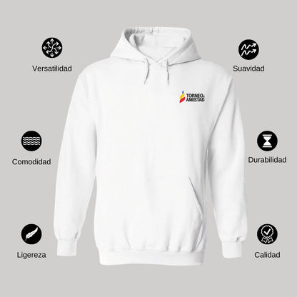 Sudadera c/Capucha Unisex Blanco Personalizable Escudo
