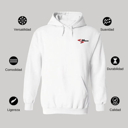 Sudadera c/Capucha Unisex Blanco Personalizable Escudo