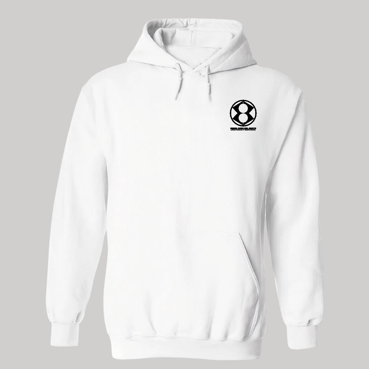 Sudadera c/Capucha Unisex Blanco Personalizable Escudo