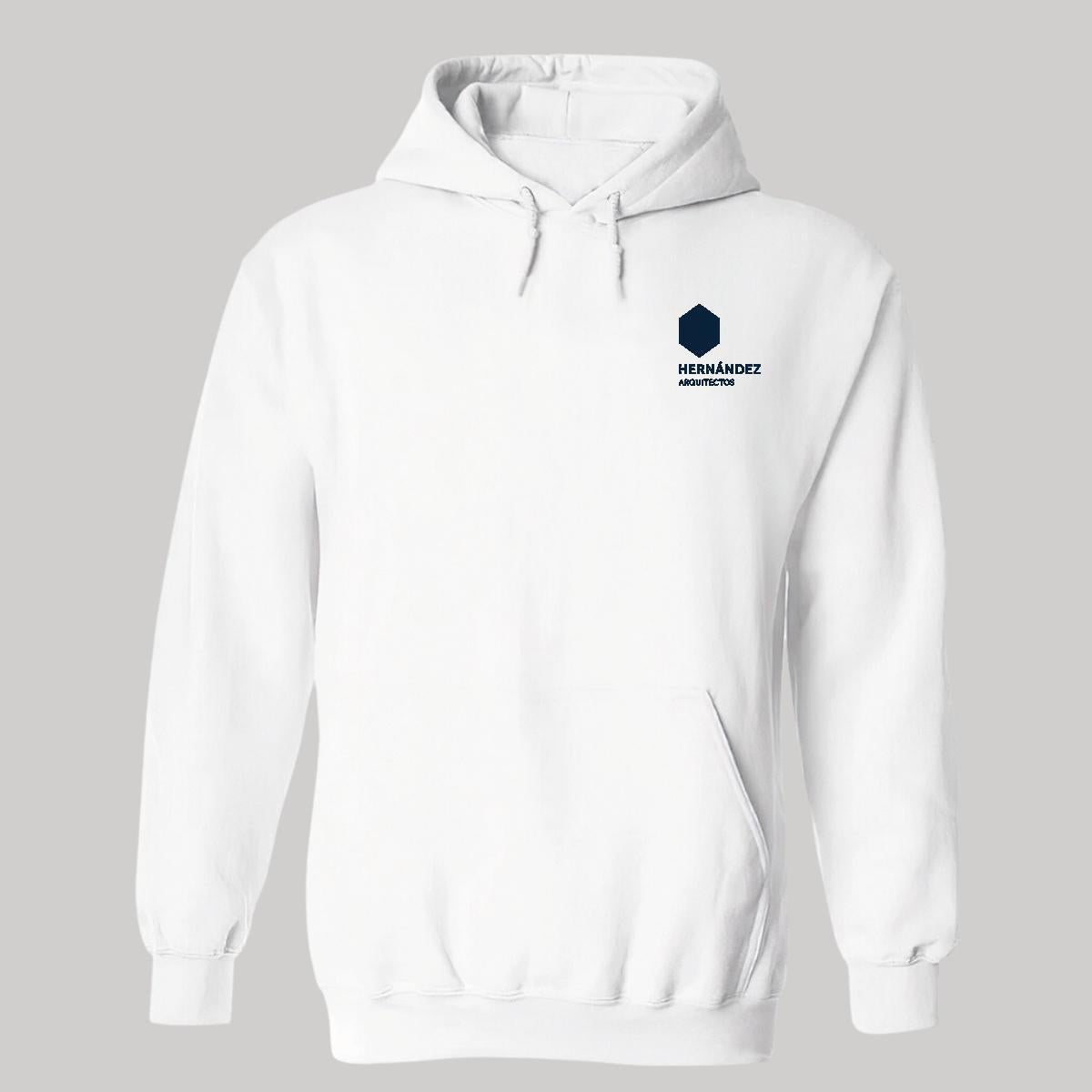 Sudadera c/Capucha Unisex Blanco Personalizable Escudo