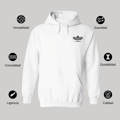Sudadera c/Capucha Unisex Blanco Personalizable Escudo