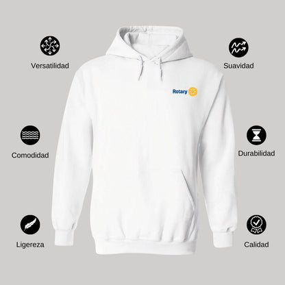 Sudadera c/Capucha Unisex Blanco Personalizable Escudo