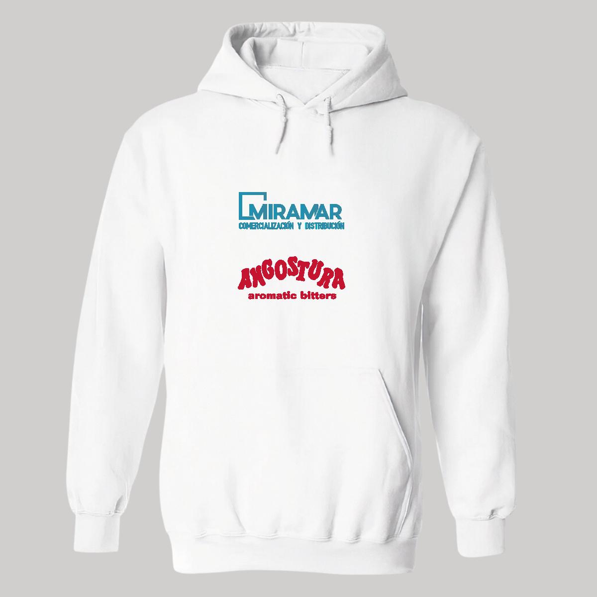 Sudadera c/Capucha Unisex Blanco Personalizable Logo