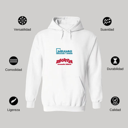 Sudadera c/Capucha Unisex Blanco Personalizable Logo