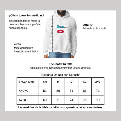 Sudadera c/Capucha Unisex Blanco Personalizable Logo