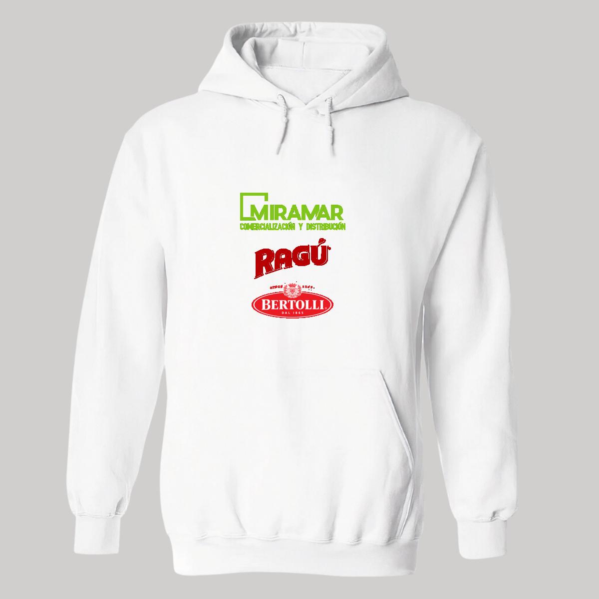 Sudadera c/Capucha Unisex Blanco Personalizable Logo