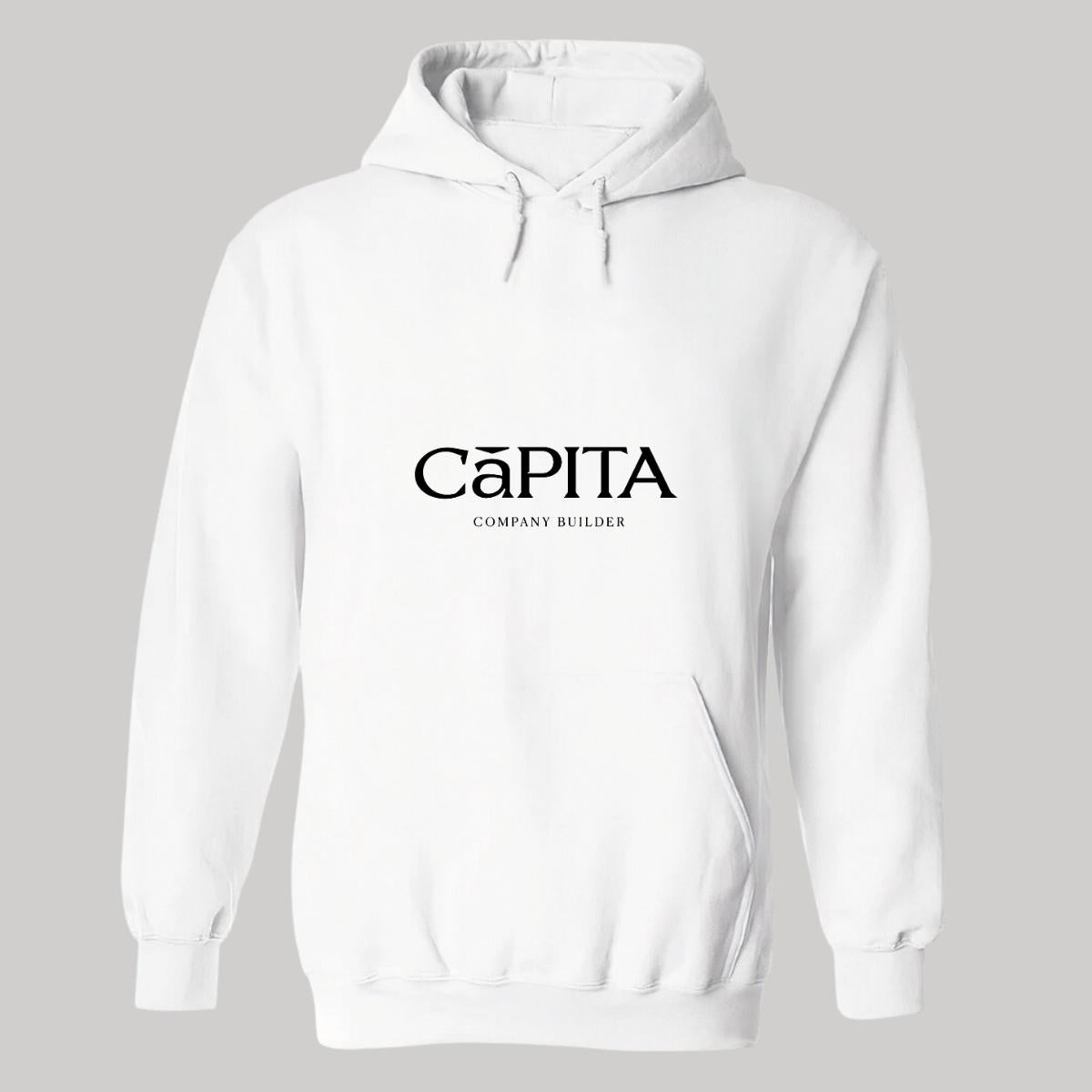 Sudadera c/Capucha Unisex Blanco Personalizable Logo