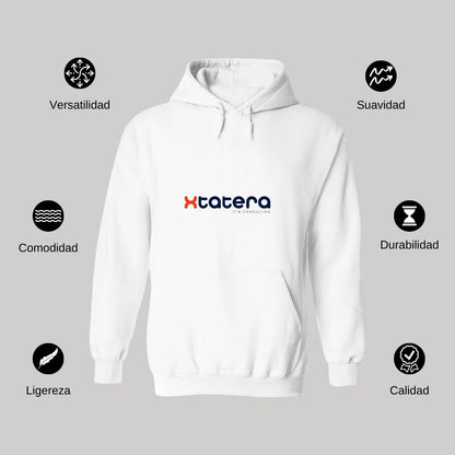 Sudadera c/Capucha Unisex Blanco Personalizable Logo