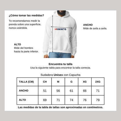 Sudadera c/Capucha Unisex Blanco Personalizable Logo