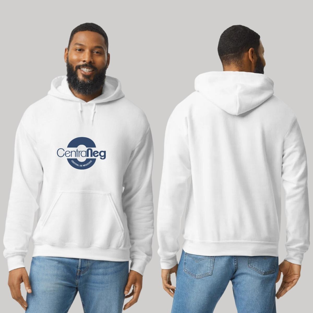 Sudadera c/Capucha Unisex Blanco Personalizable Logo