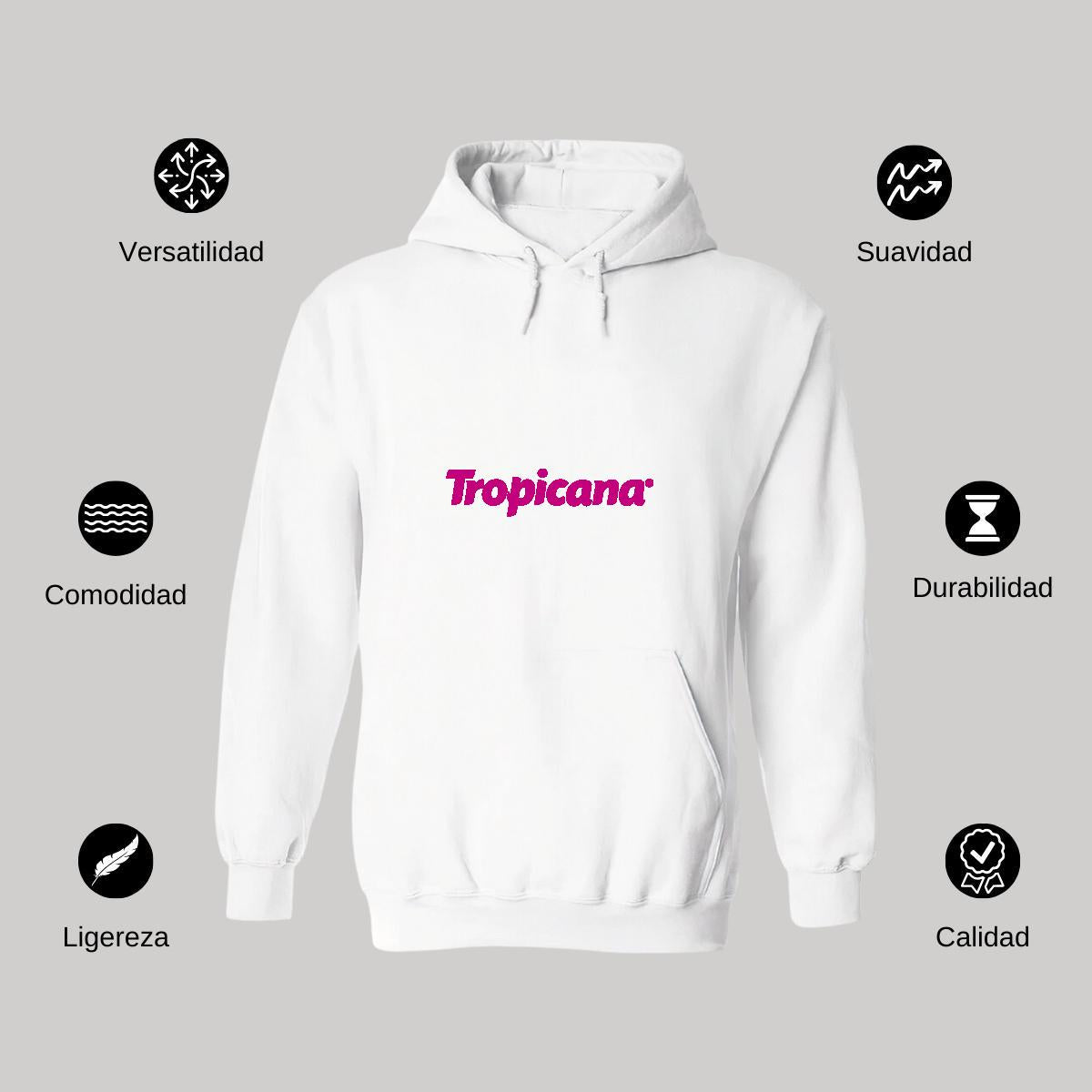 Sudadera c/Capucha Unisex Blanco Personalizable Logo
