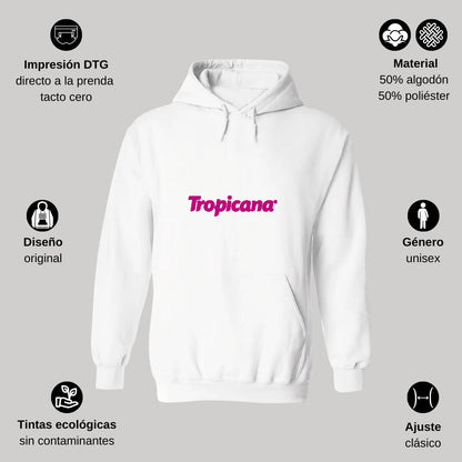 Sudadera c/Capucha Unisex Blanco Personalizable Logo
