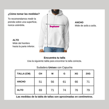 Sudadera c/Capucha Unisex Blanco Personalizable Logo