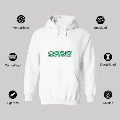 Sudadera c/Capucha Unisex Blanco Personalizable Logo