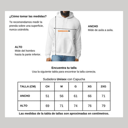 Sudadera c/Capucha Unisex Blanco Personalizable Logo