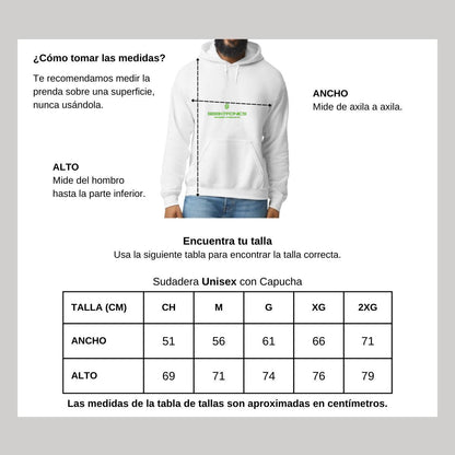 Sudadera c/Capucha Unisex Blanco Personalizable Logo