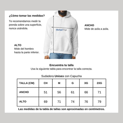Sudadera c/Capucha Unisex Blanco Personalizable Logo