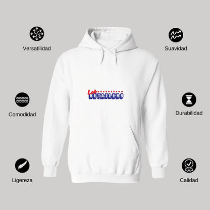 Sudadera c/Capucha Unisex Blanco Personalizable Logo