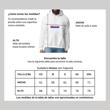 Sudadera c/Capucha Unisex Blanco Personalizable Logo