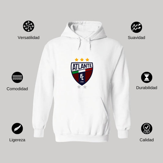 Sudadera c/Capucha Unisex Blanco Personalizable Logo