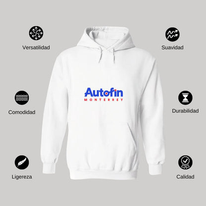 Sudadera c/Capucha Unisex Blanco Personalizable Logo