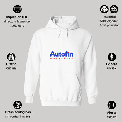 Sudadera c/Capucha Unisex Blanco Personalizable Logo