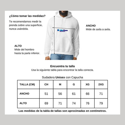 Sudadera c/Capucha Unisex Blanco Personalizable Logo