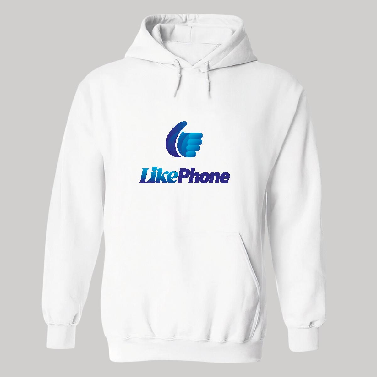 Sudadera c/Capucha Unisex Blanco Personalizable Logo