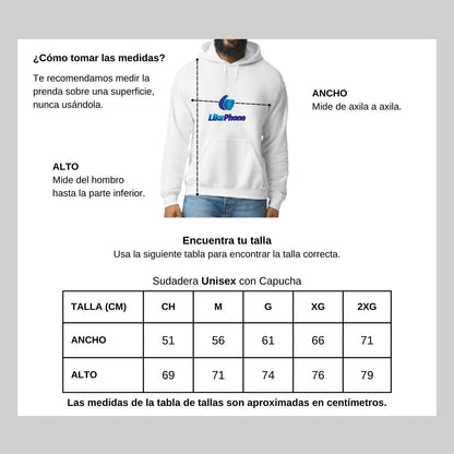 Sudadera c/Capucha Unisex Blanco Personalizable Logo