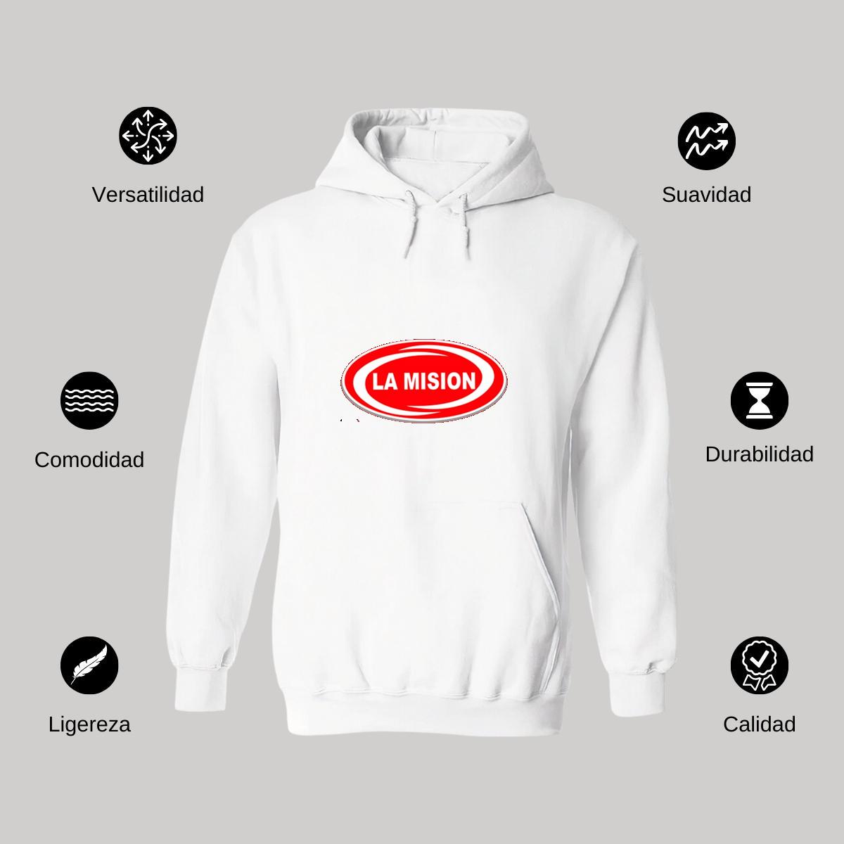 Sudadera c/Capucha Unisex Blanco Personalizable Logo