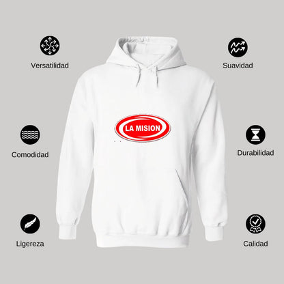 Sudadera c/Capucha Unisex Blanco Personalizable Logo