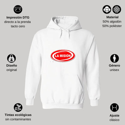 Sudadera c/Capucha Unisex Blanco Personalizable Logo