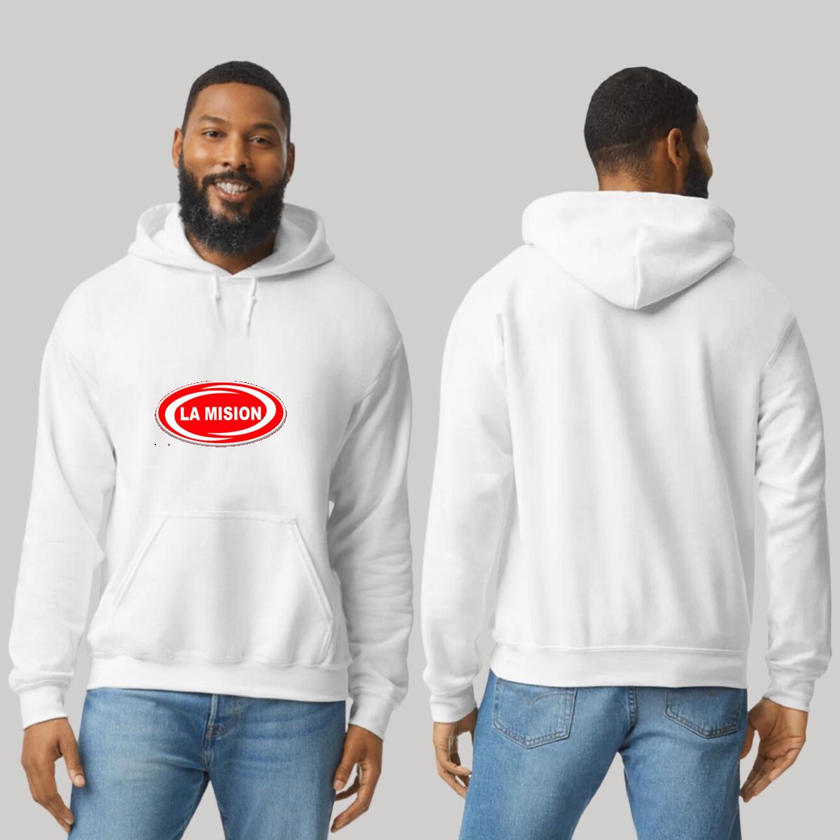 Sudadera c/Capucha Unisex Blanco Personalizable Logo