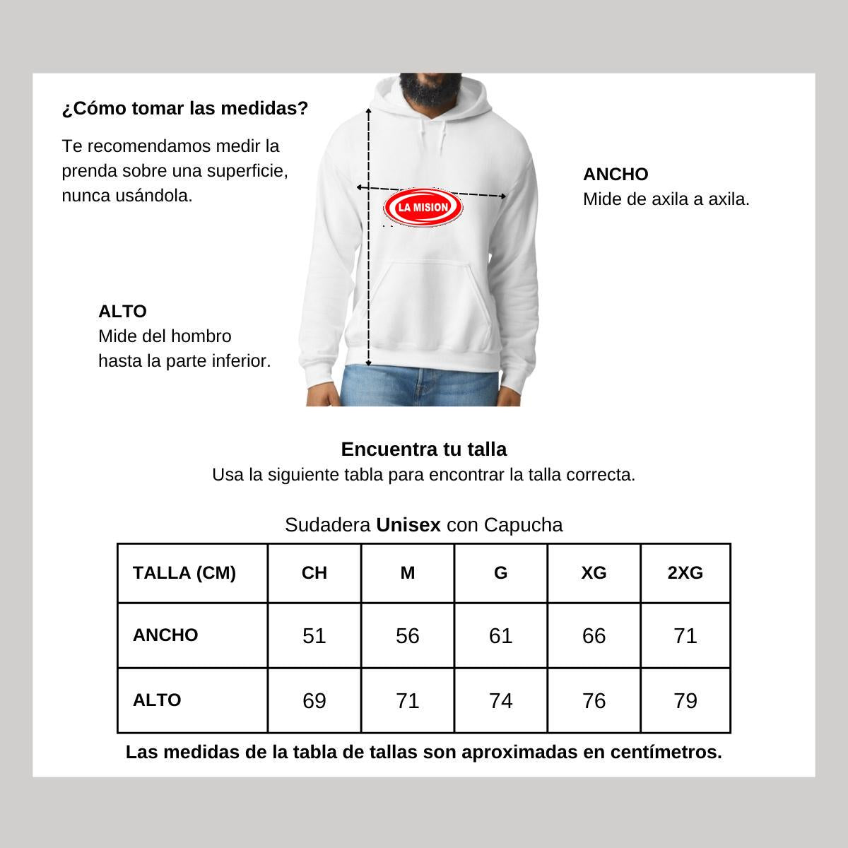 Sudadera c/Capucha Unisex Blanco Personalizable Logo