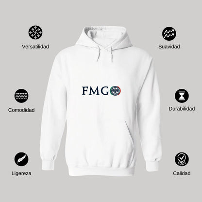 Sudadera c/Capucha Unisex Blanco Personalizable Logo