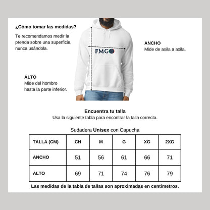 Sudadera c/Capucha Unisex Blanco Personalizable Logo