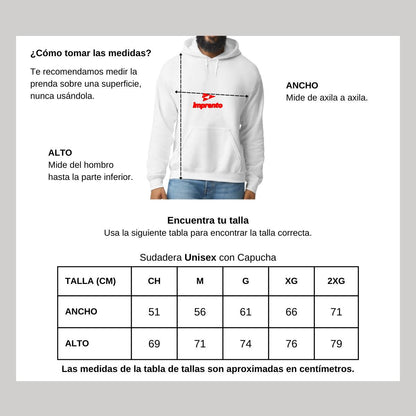 Sudadera c/Capucha Unisex Blanco Personalizable Logo