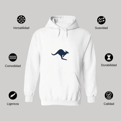 Sudadera c/Capucha Unisex Blanco Personalizable Logo
