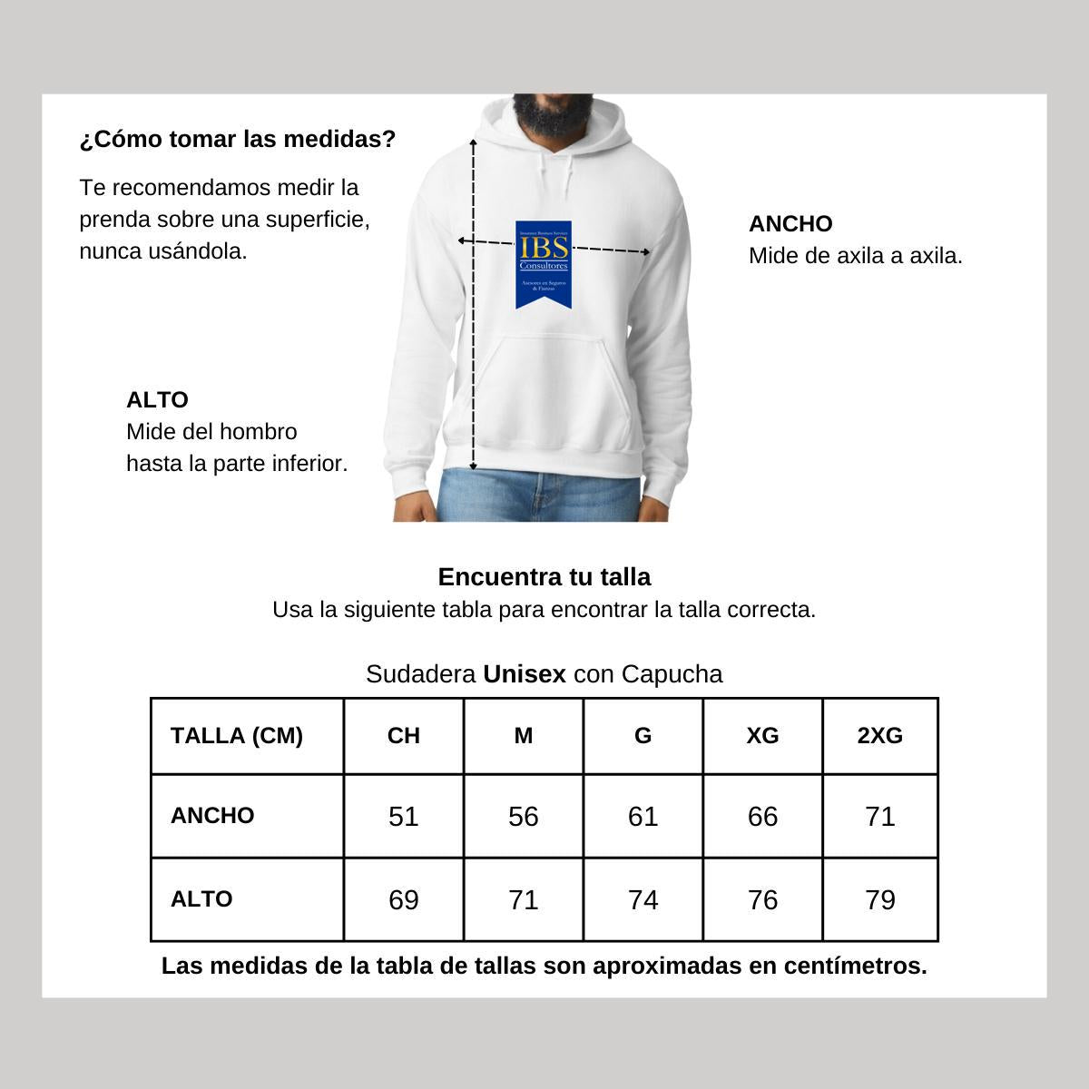 Sudadera c/Capucha Unisex Blanco Personalizable Logo