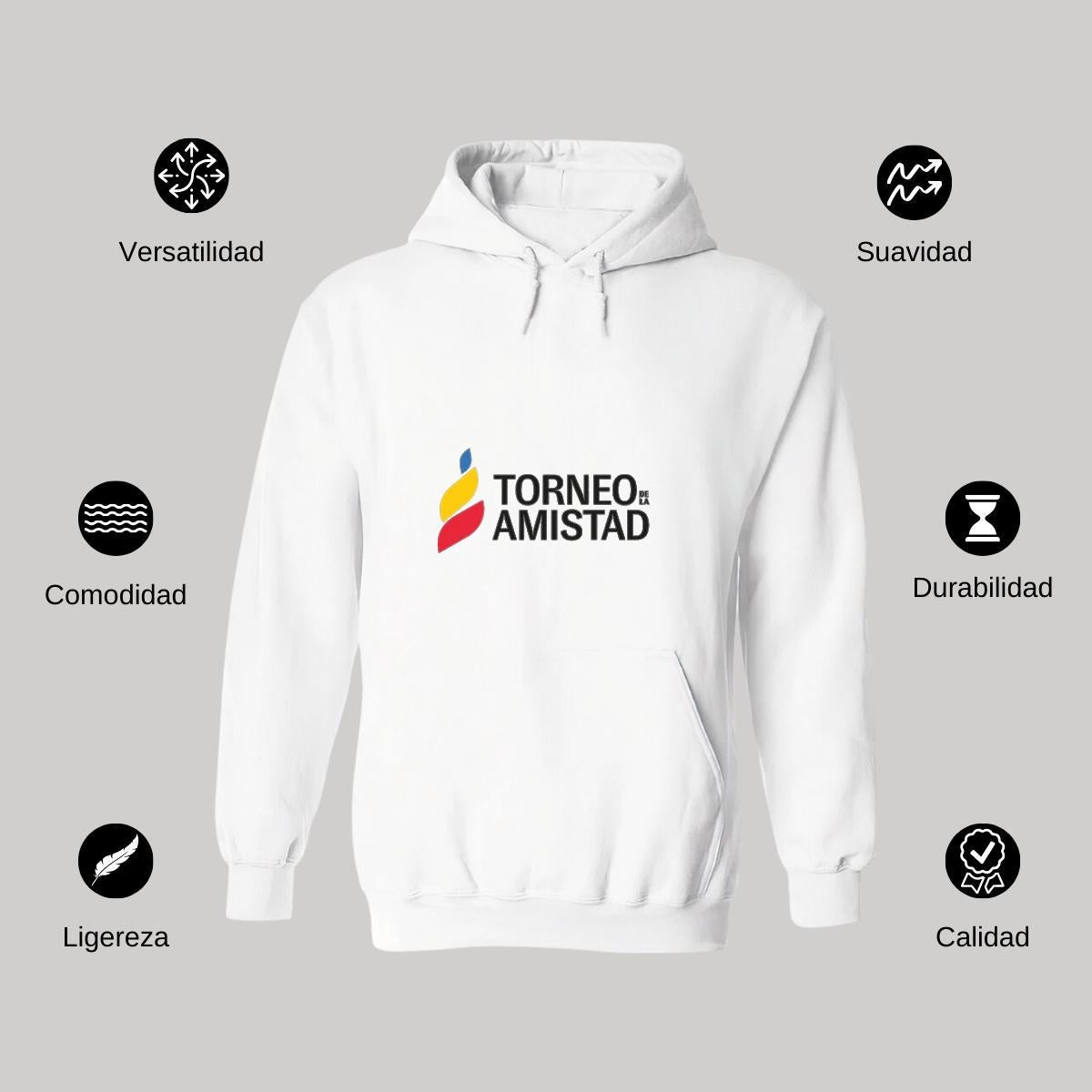 Sudadera c/Capucha Unisex Blanco Personalizable Logo