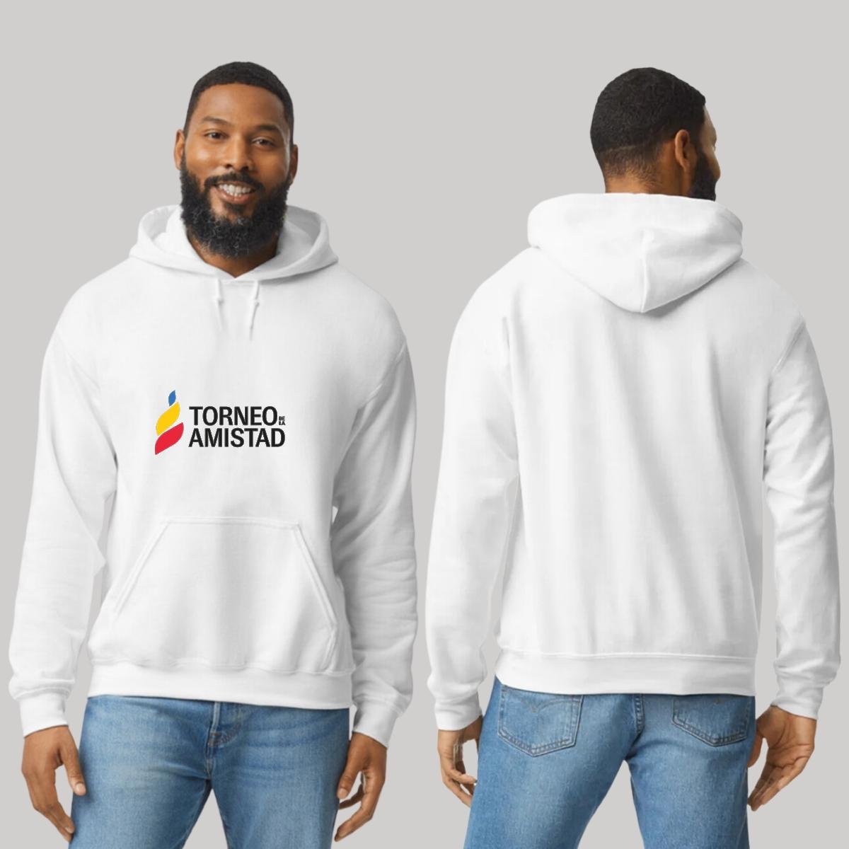 Sudadera c/Capucha Unisex Blanco Personalizable Logo