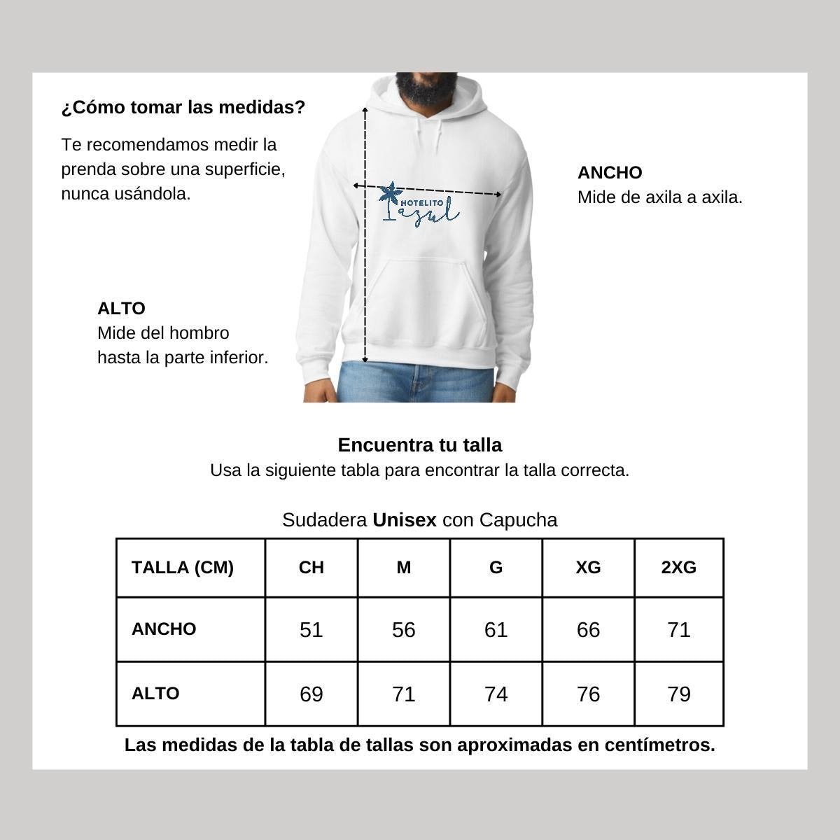 Sudadera c/Capucha Unisex Blanco Personalizable Logo
