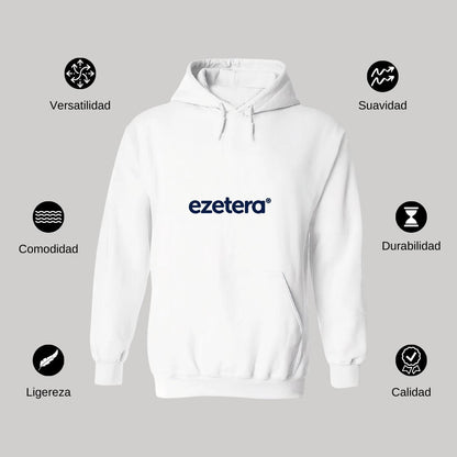 Sudadera c/Capucha Unisex Blanco Personalizable Logo