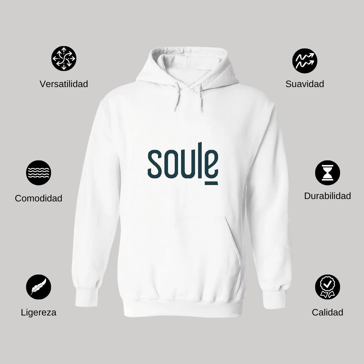 Sudadera c/Capucha Unisex Blanco Personalizable Logo