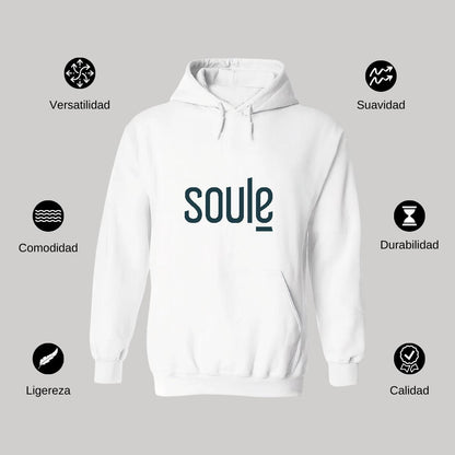 Sudadera c/Capucha Unisex Blanco Personalizable Logo