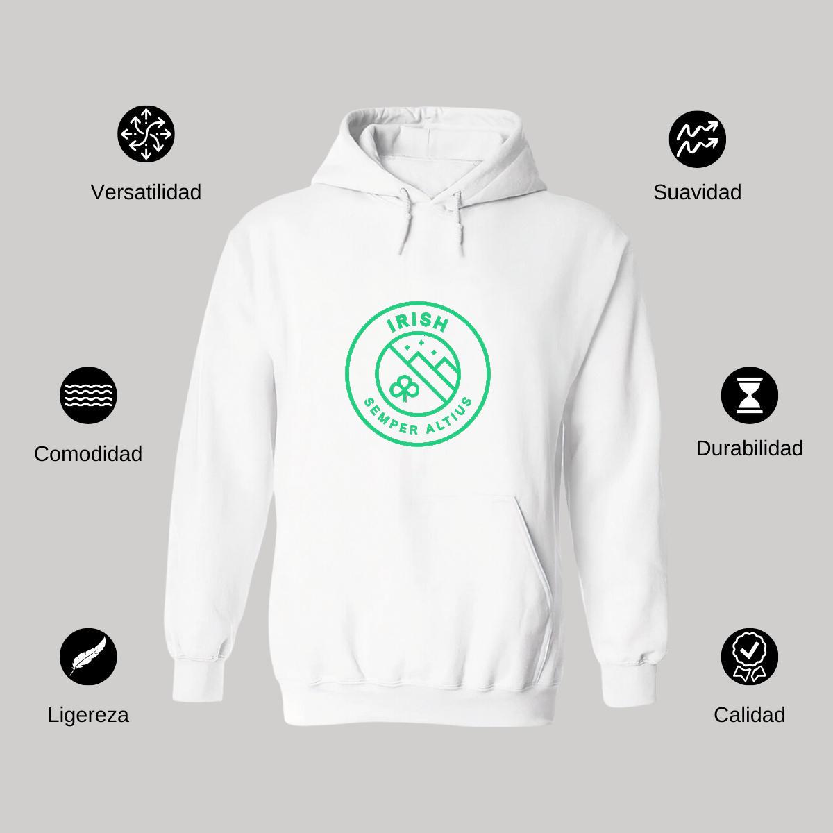 Sudadera c/Capucha Unisex Blanco Personalizable Logo