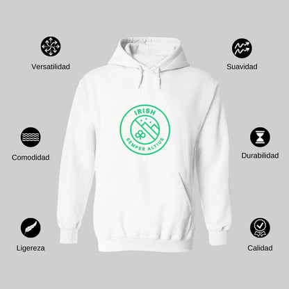 Sudadera c/Capucha Unisex Blanco Personalizable Logo